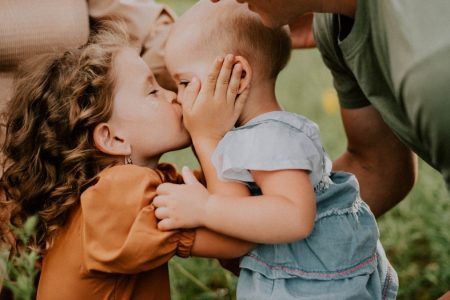 a person and a couple of children
