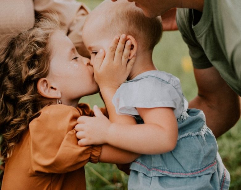 a person and a couple of children